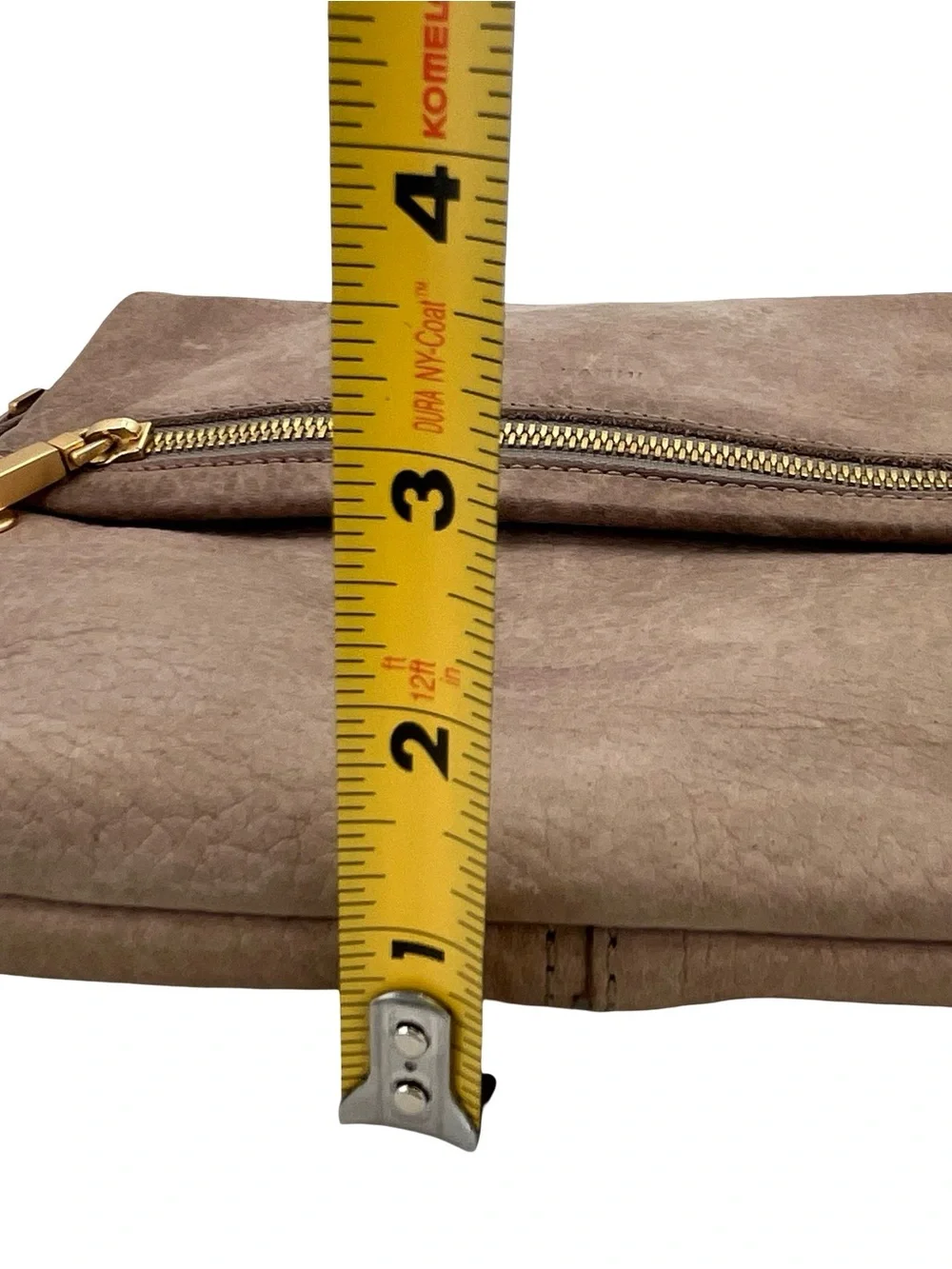 Hammitt Taupe Suede Crossbody with Gold Hardware